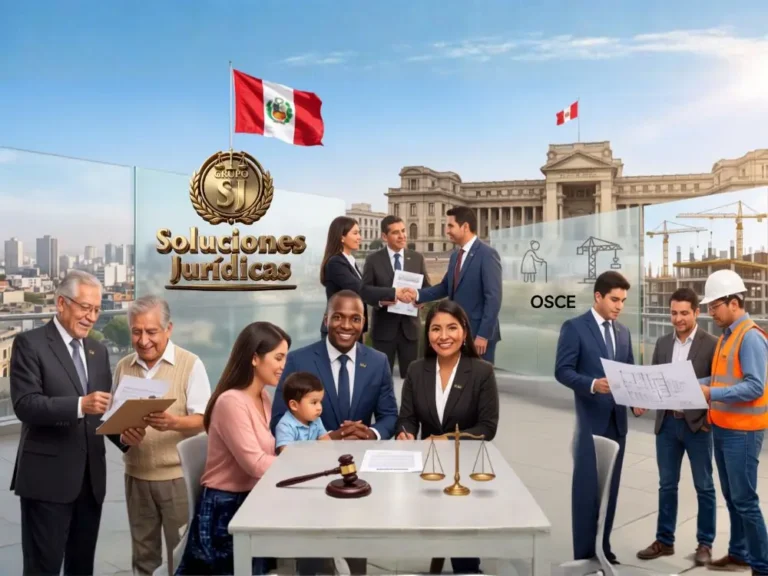Equipo de abogados especialistas en Perú del Grupo Soluciones Jurídicas asesorando a clientes.